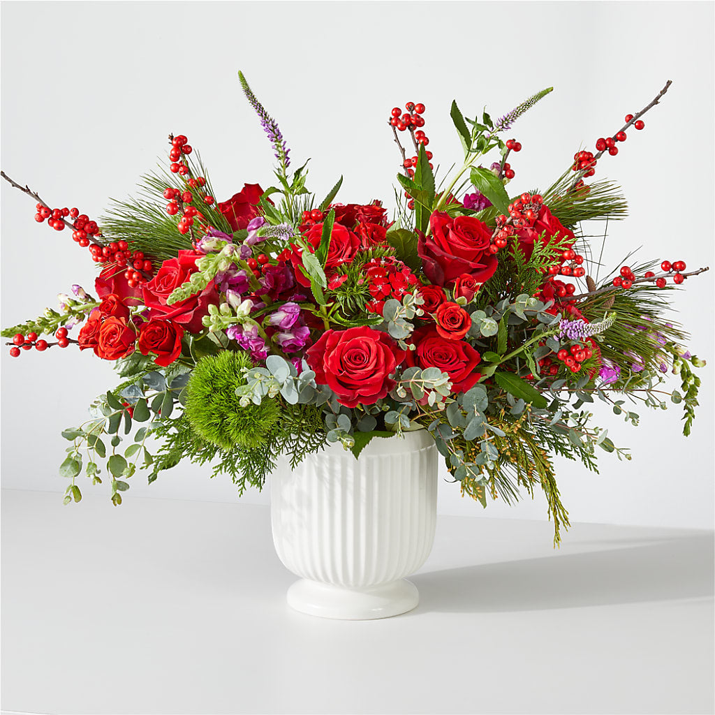 Big Red Bow Bouquet – MY LADY'S FLORIST, Westland MI