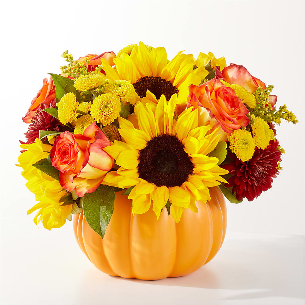 Golden Gourd Pumpkin Bouquet – MY LADY'S FLORIST, Westland MI