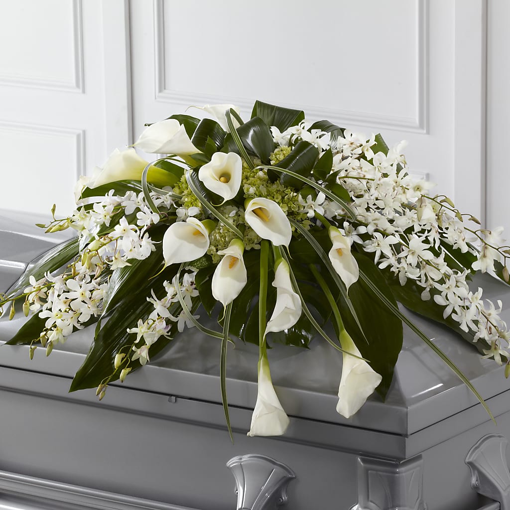 Angel Wings Casket Spray – MY LADY'S FLORIST, Westland MI
