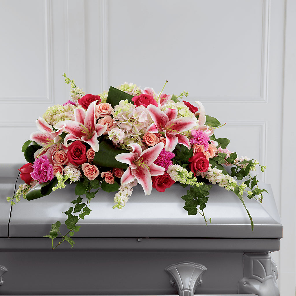 Splendid Grace Casket Spray – MY LADY'S FLORIST, Westland MI