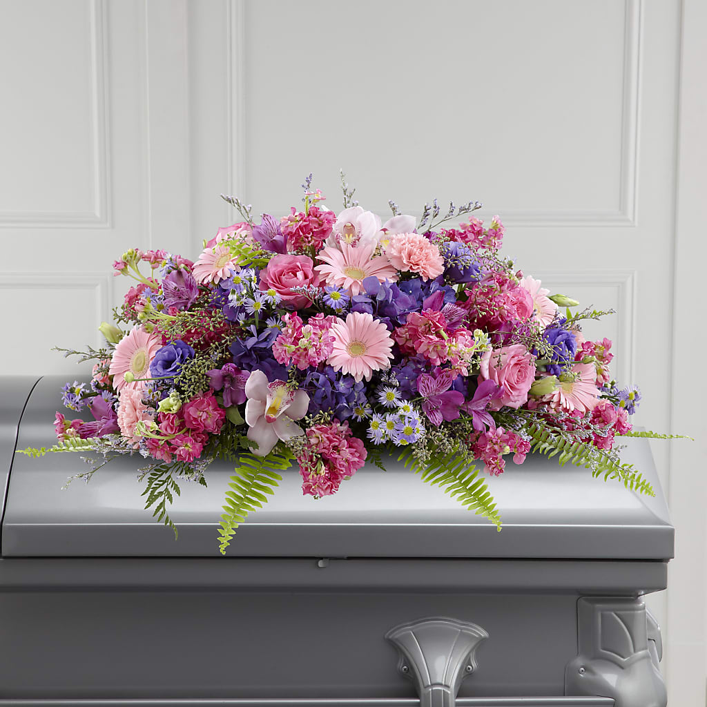 Glorious Garden Casket Spray – MY LADY'S FLORIST, Westland MI