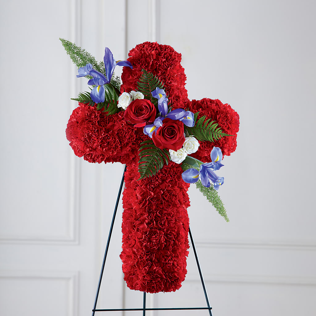 Faithful Hero Floral Cross – MY LADY'S FLORIST, Westland MI