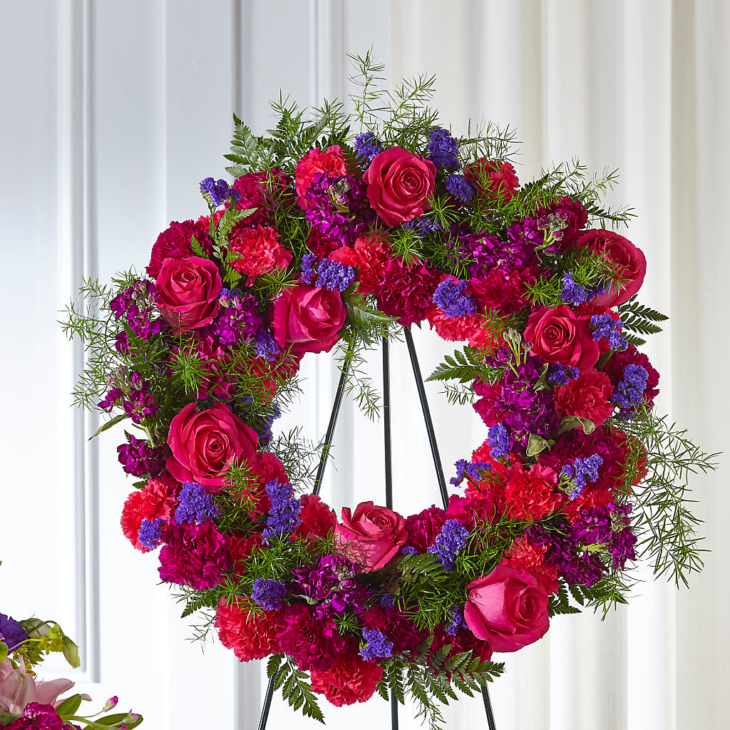 Calming Colors Wreath – MY LADY'S FLORIST, Westland MI