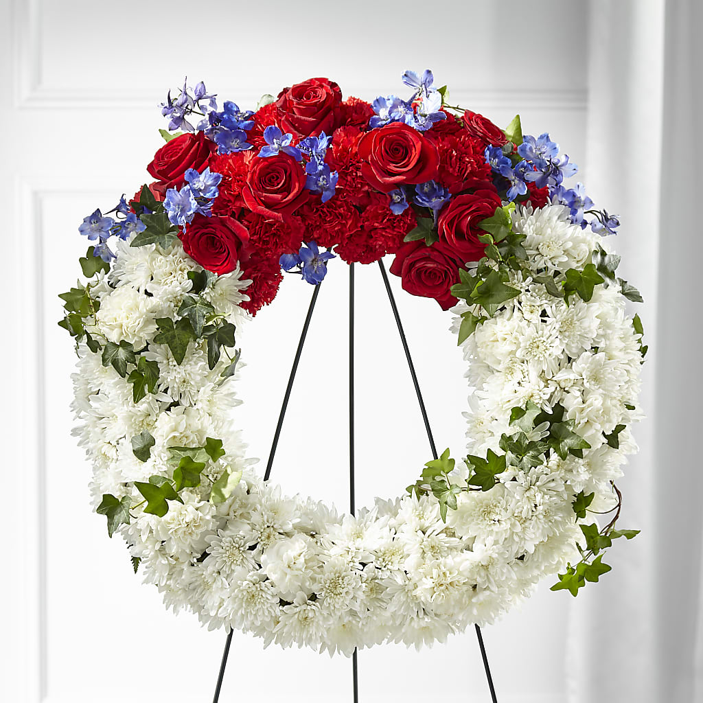 Patriotic Passion Wreath – MY LADY'S FLORIST, Westland MI