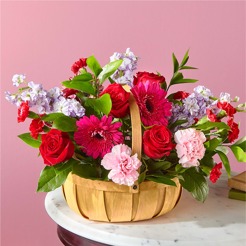 Pink Picnic Basket – MY LADY'S FLORIST, Westland MI