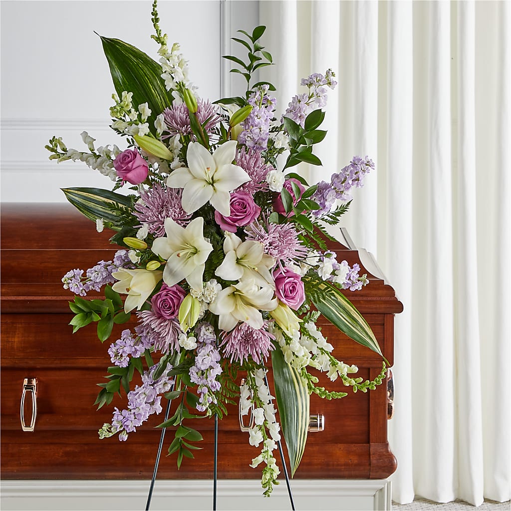 Grateful Hearts Standing Spray – MY LADY'S FLORIST, Westland MI