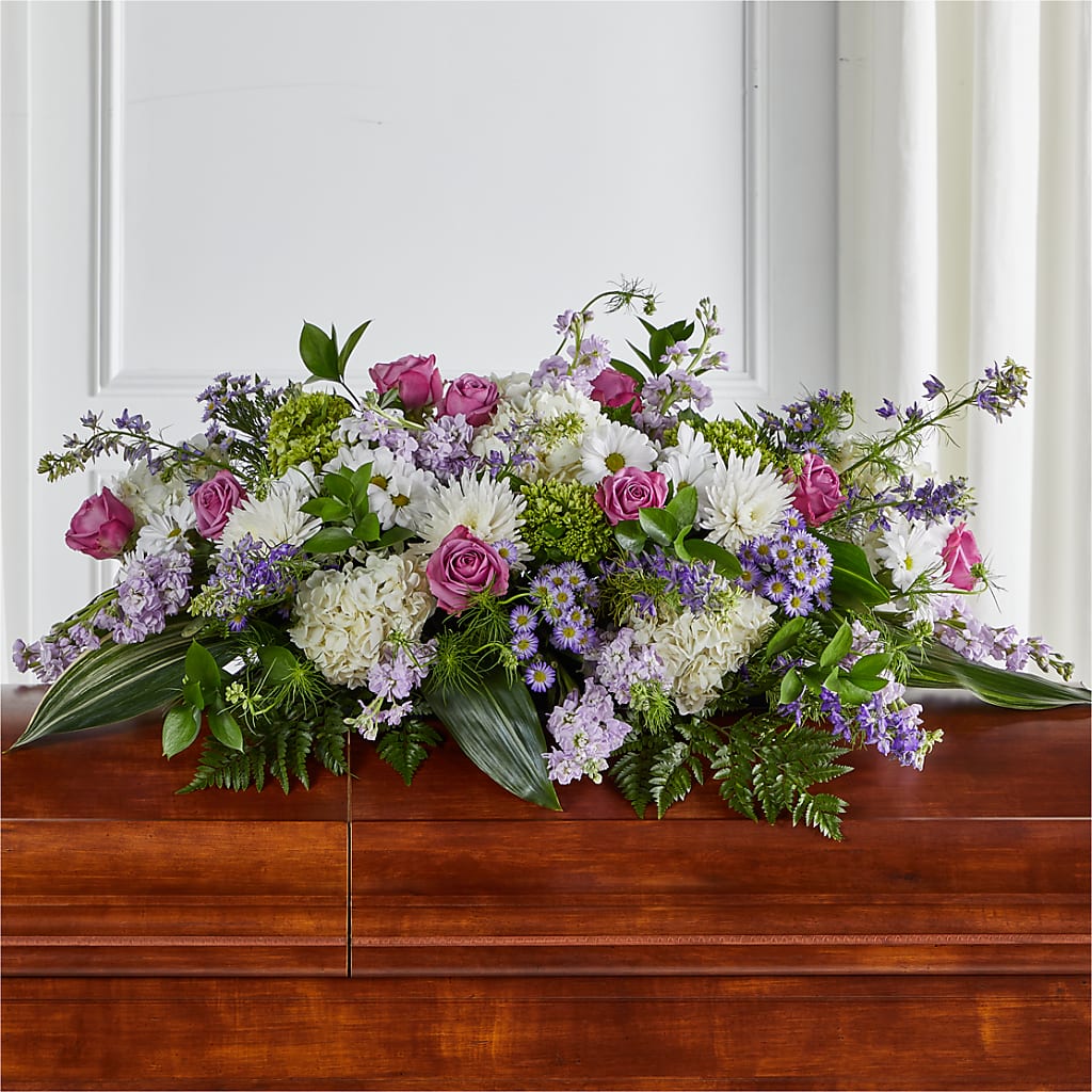 Meadows of Serenity Casket Spray – MY LADY'S FLORIST, Westland MI