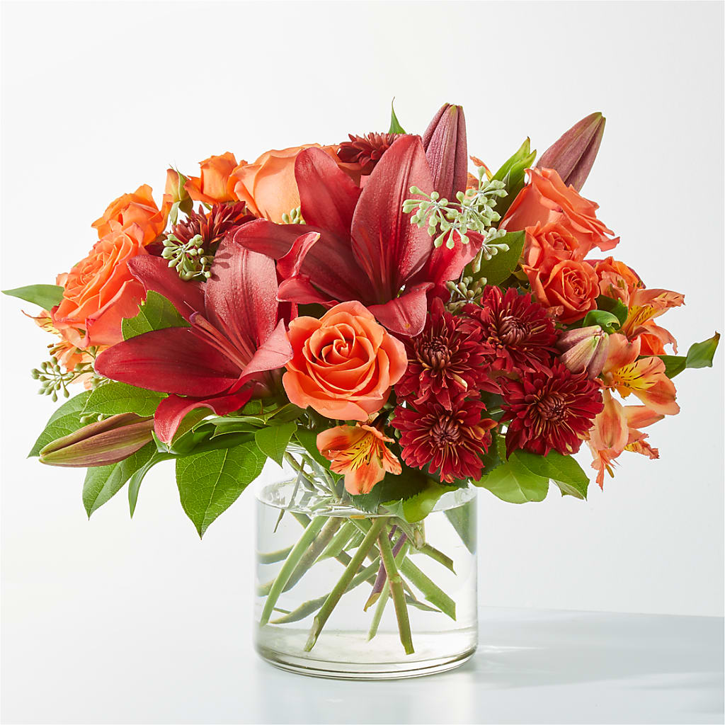 Crimson Leaves Bouquet – MY LADY'S FLORIST, Westland MI
