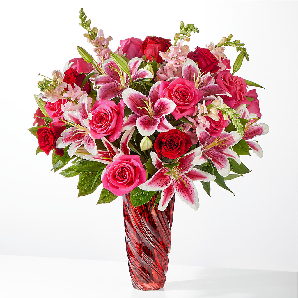 Always You Bouquet with Luxe Swirl Vase – MY LADY'S FLORIST, Westland MI