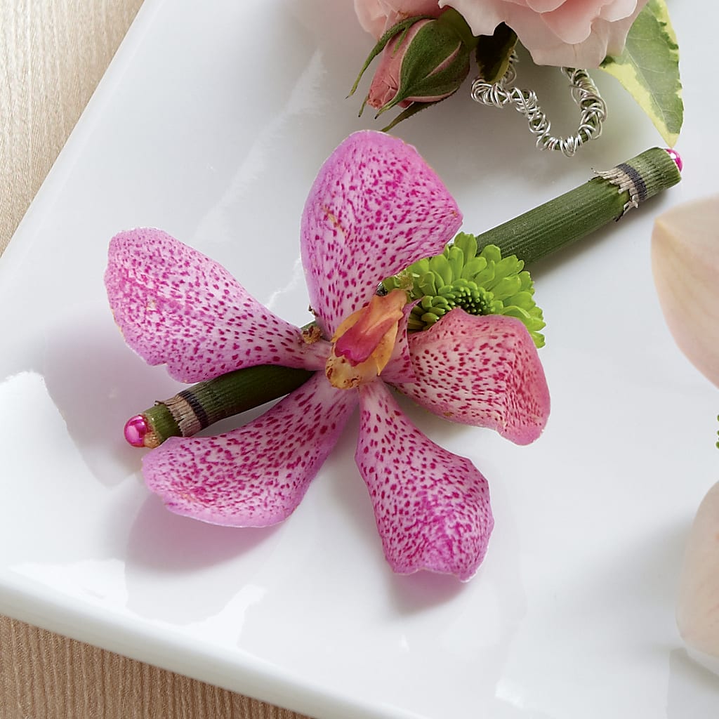 Pink Mokara Boutonniere – MY LADY'S FLORIST, Westland MI