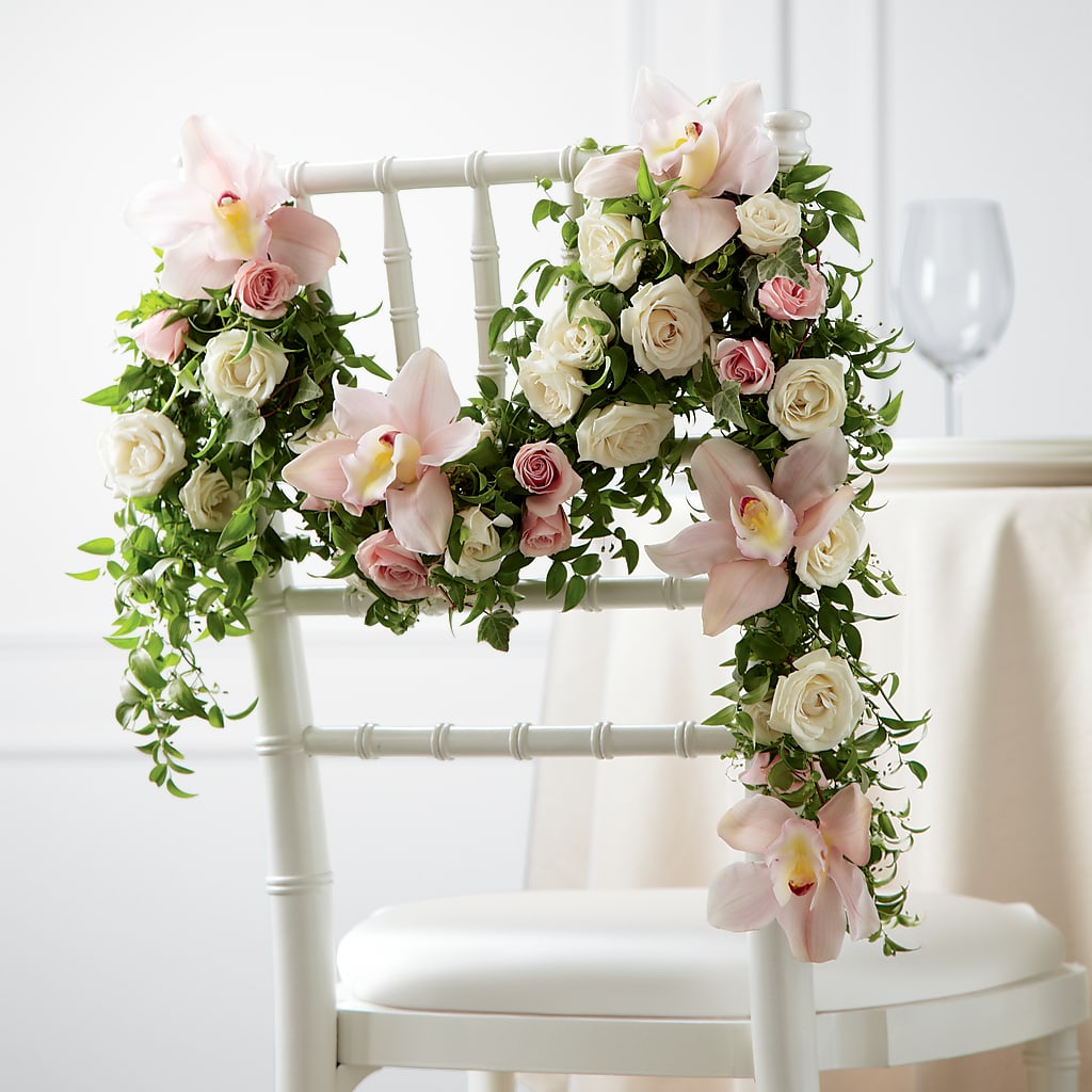 Orchid Rose Chair Décor – MY LADY'S FLORIST, Westland MI