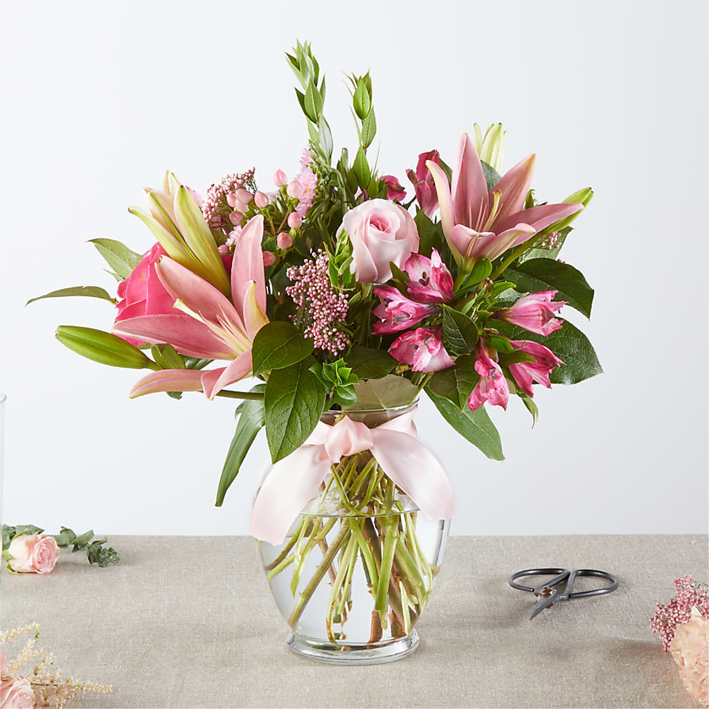 Ruban Rose - Une création de fleuriste